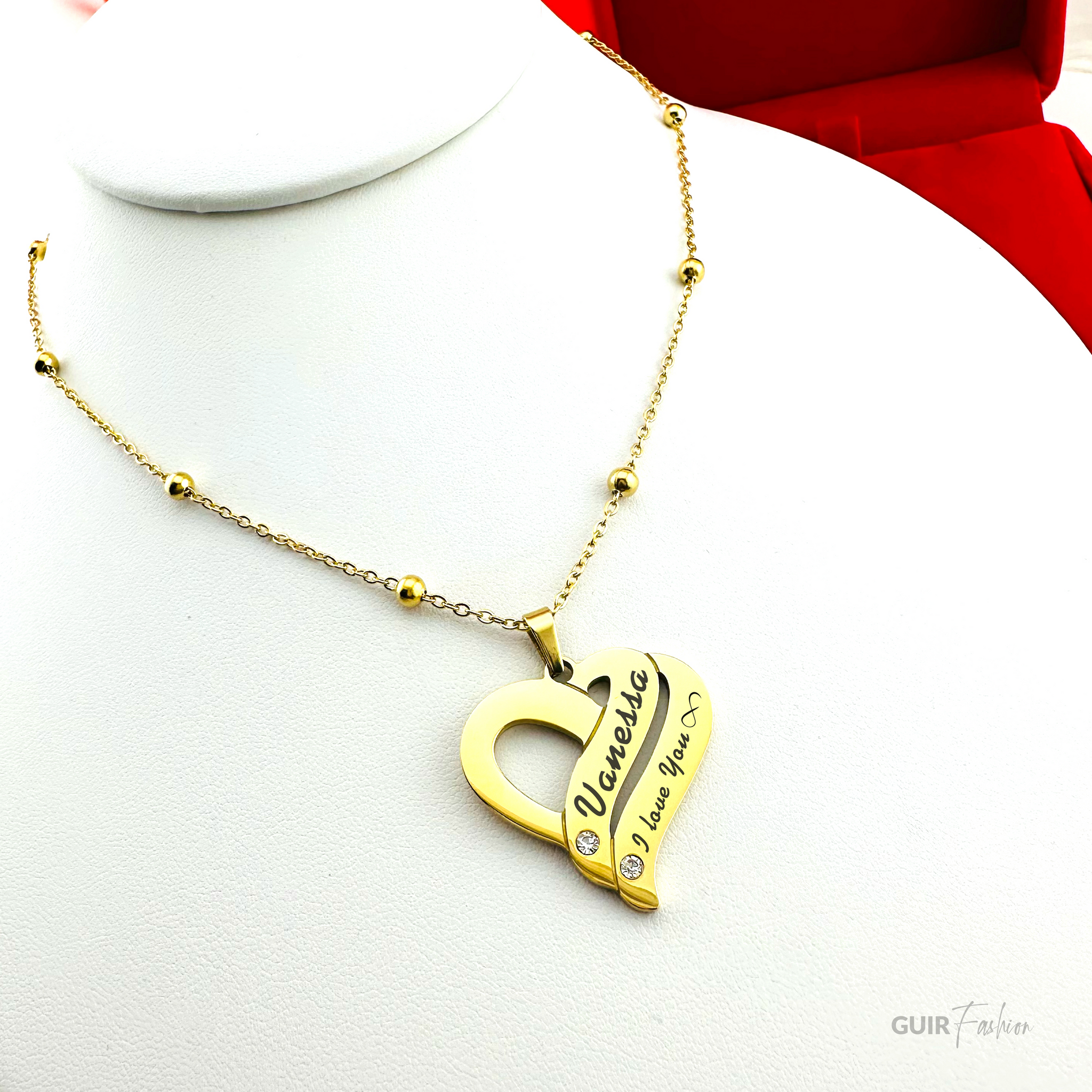 DOUBLE LEFT DIAGONALS NECKLACE